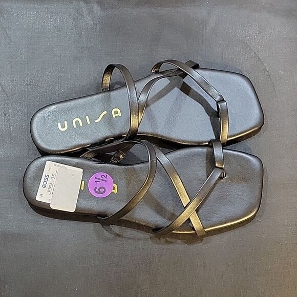 BRAND NEW UNISA SQUARE OPEN TOE WOMEN"S FLAT SANDAL - Picture 7 of 15